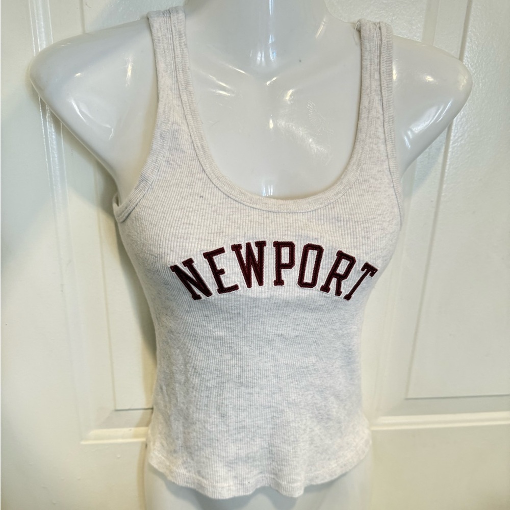 Brandy Melville John Galt Newport embroidered tank top one size